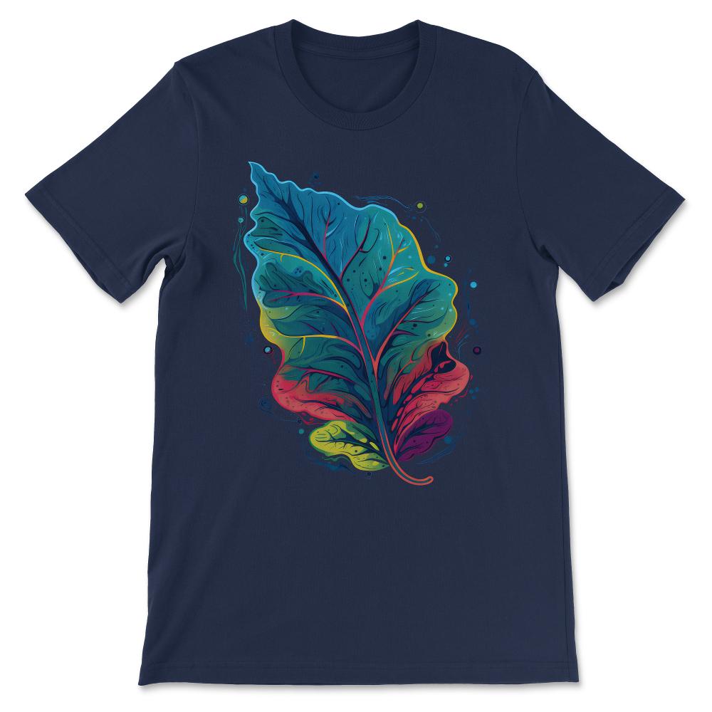 Colorful Leaf Autumn Fall Leaves Foliage Plant Season Garden Gift Tee - Navy