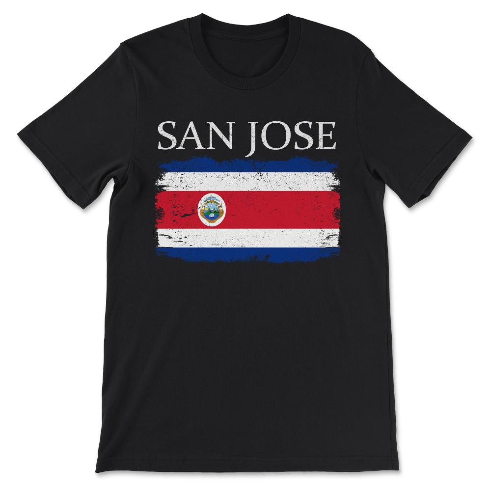 San Jose Costa Rica Flag Costa Rica Tourist Capital Costa Rica Gift - Black