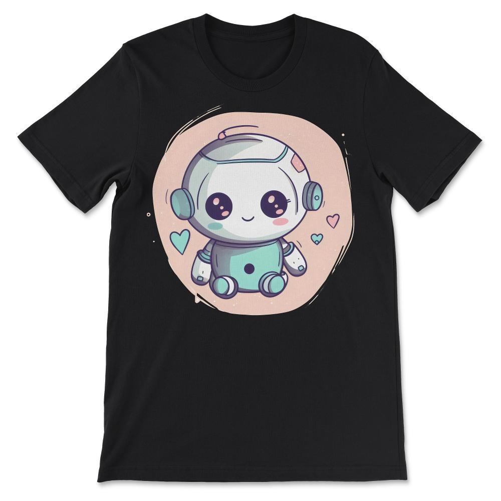 Girl Baby Robot Cute Aesthetic Future Engineer Play Team Gift Tee - - Black