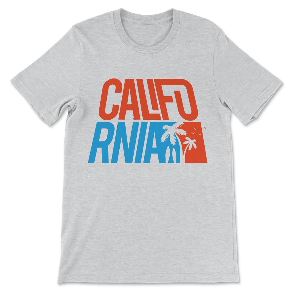 California Beach Tree San Francisco Los Angeles design Gift Tee - - Ash