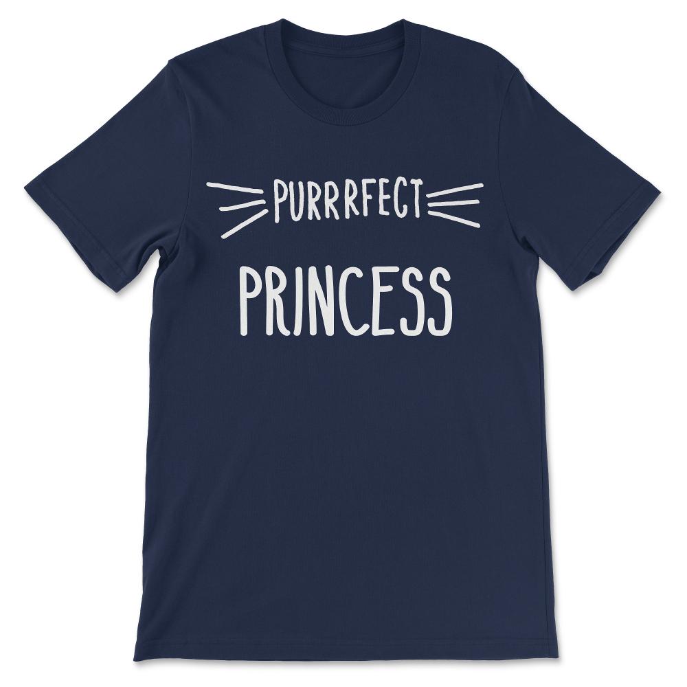 Parents Princess Cat Lover Perfect Daughter Perrrfect Princess Gift - Navy