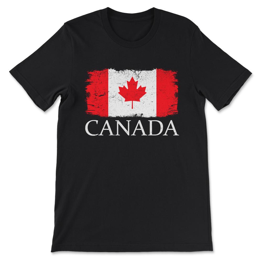 Canada Country Flag Canada Tourist Canada Team Flag Gift Tee - Unisex - Black