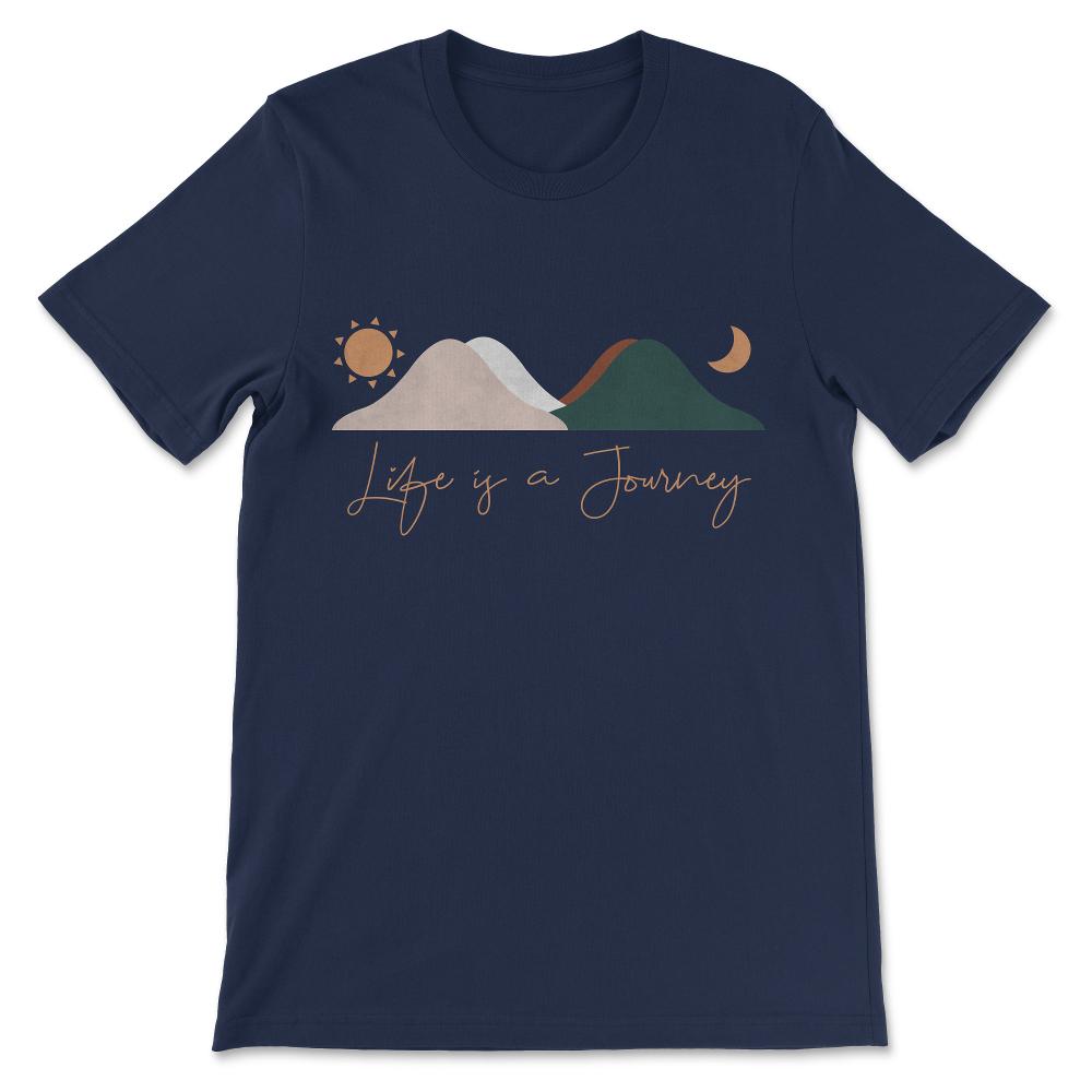 Life is a Journey, Not a Destination- Religious Traveler Gift Tee - - Navy