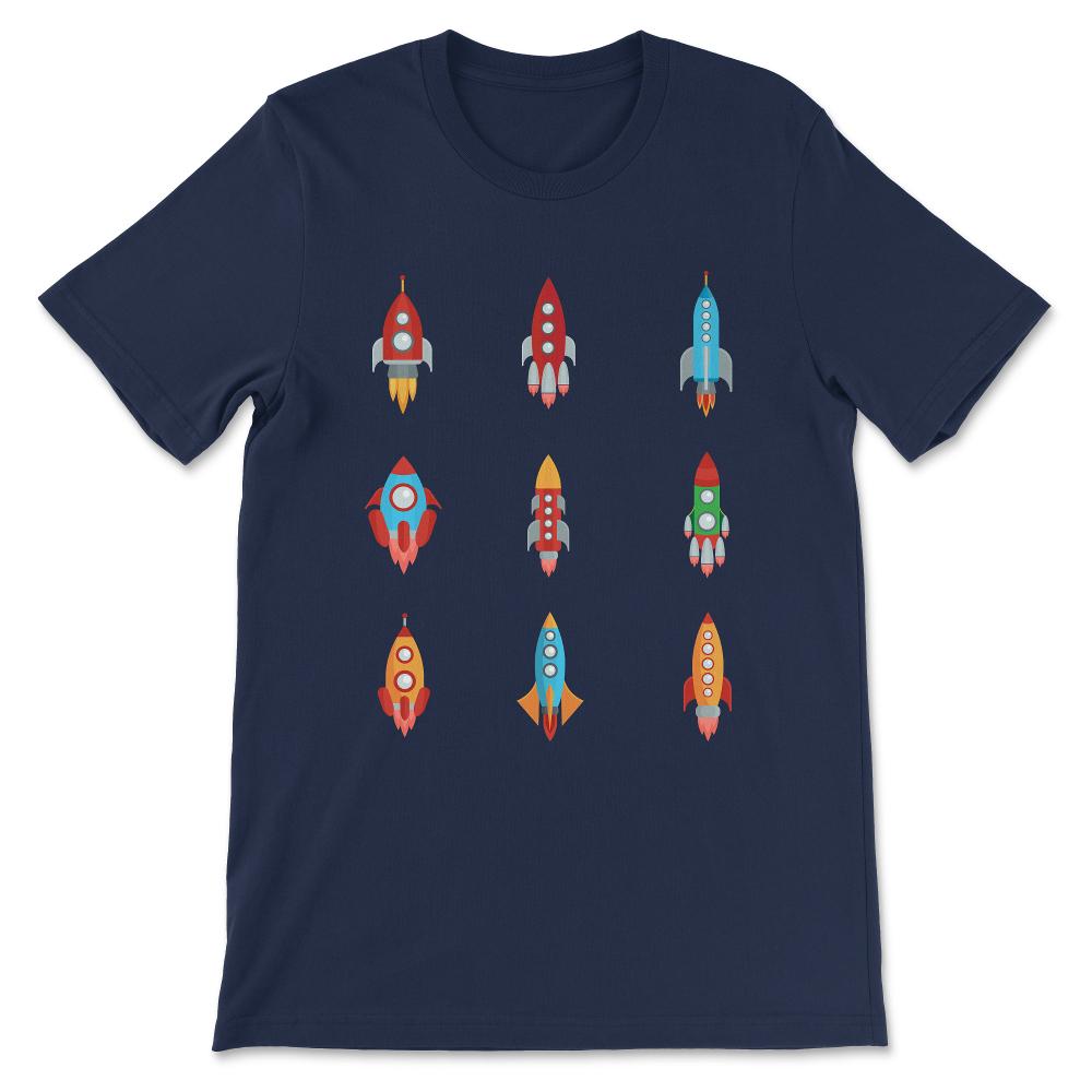 Rocket Ships Outer Space Gift Tee - Unisex T-Shirt - Navy