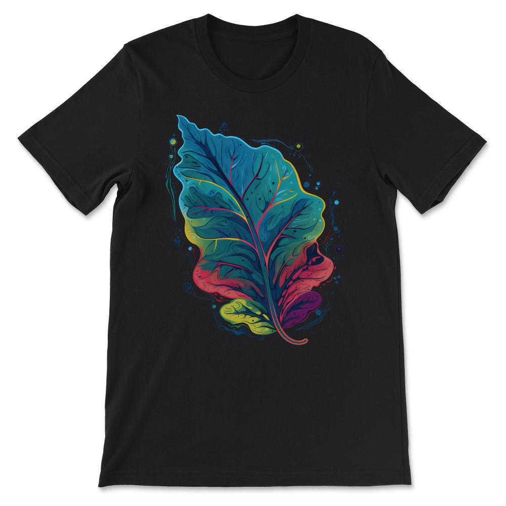 Colorful Leaf Autumn Fall Leaves Foliage Plant Season Garden Gift Tee - Black
