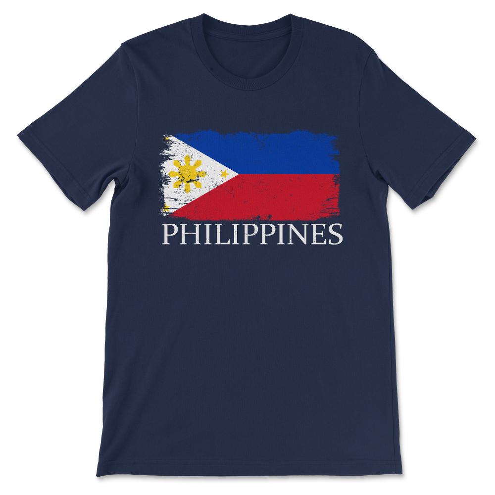 Philippines Country Flag Philippines Country Tourist Gift Tee - - Navy