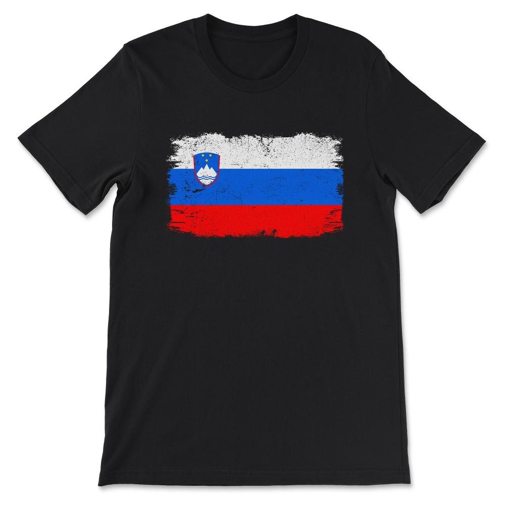 Slovenia Country Flag Slovenia Tourist Slovenia Country Team Gift Tee - Black