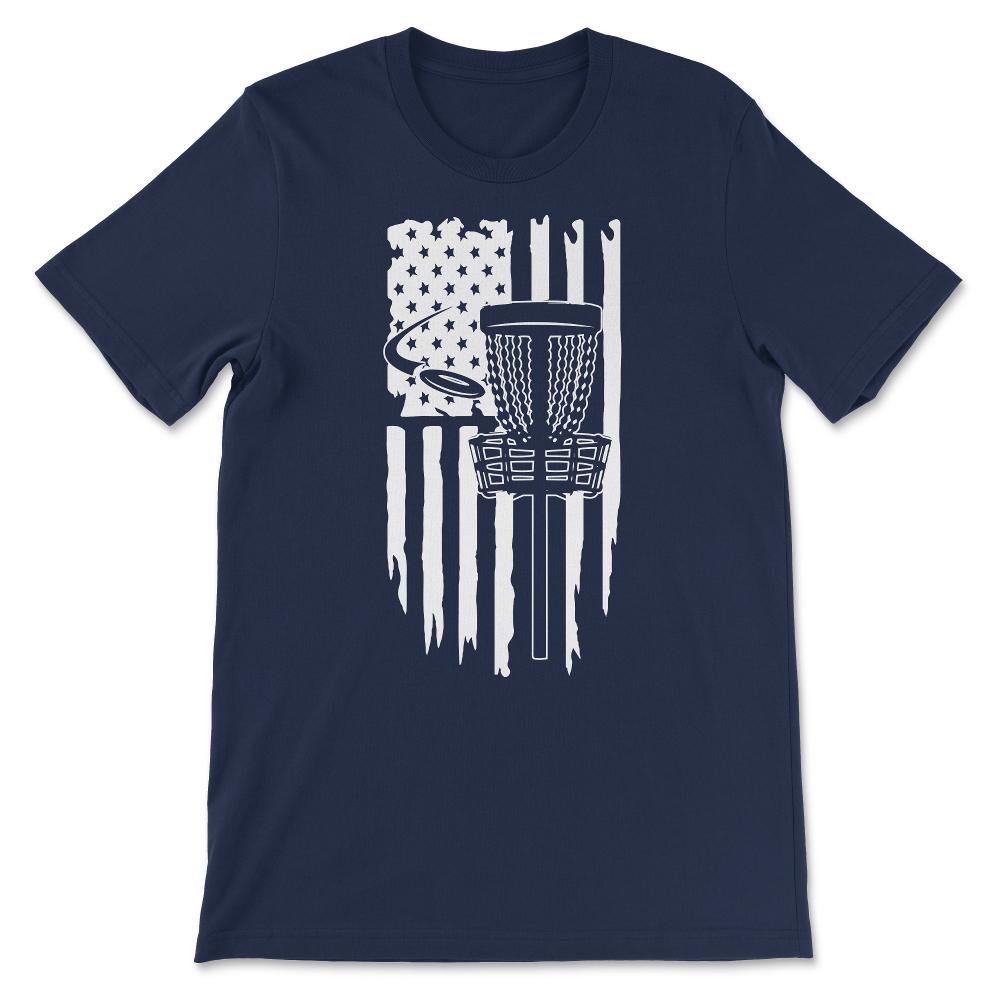 Done - Disc Golf - USA Flag American - Folf Frolf Men Women Dad Gift - Navy