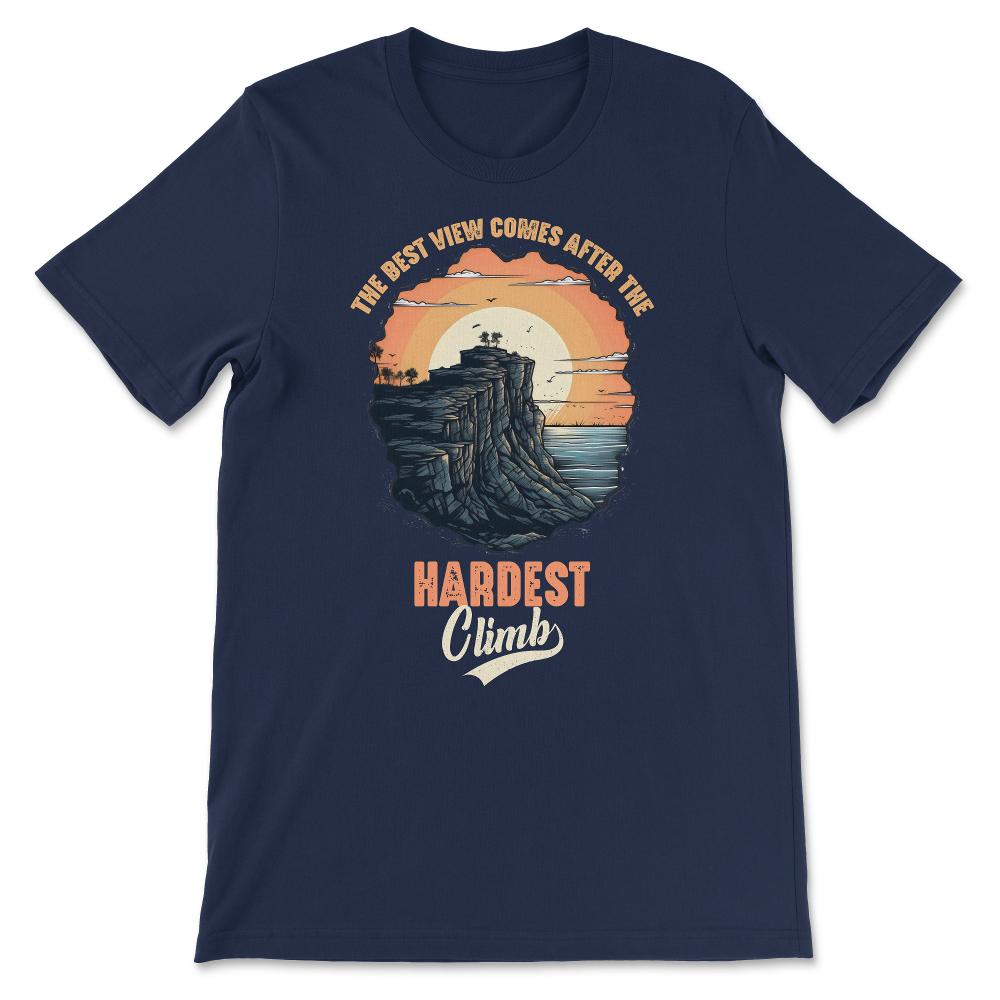 Mountains Grand Canyon Sunset Retro Hiking Adventure Vintage Gift Tee - Navy