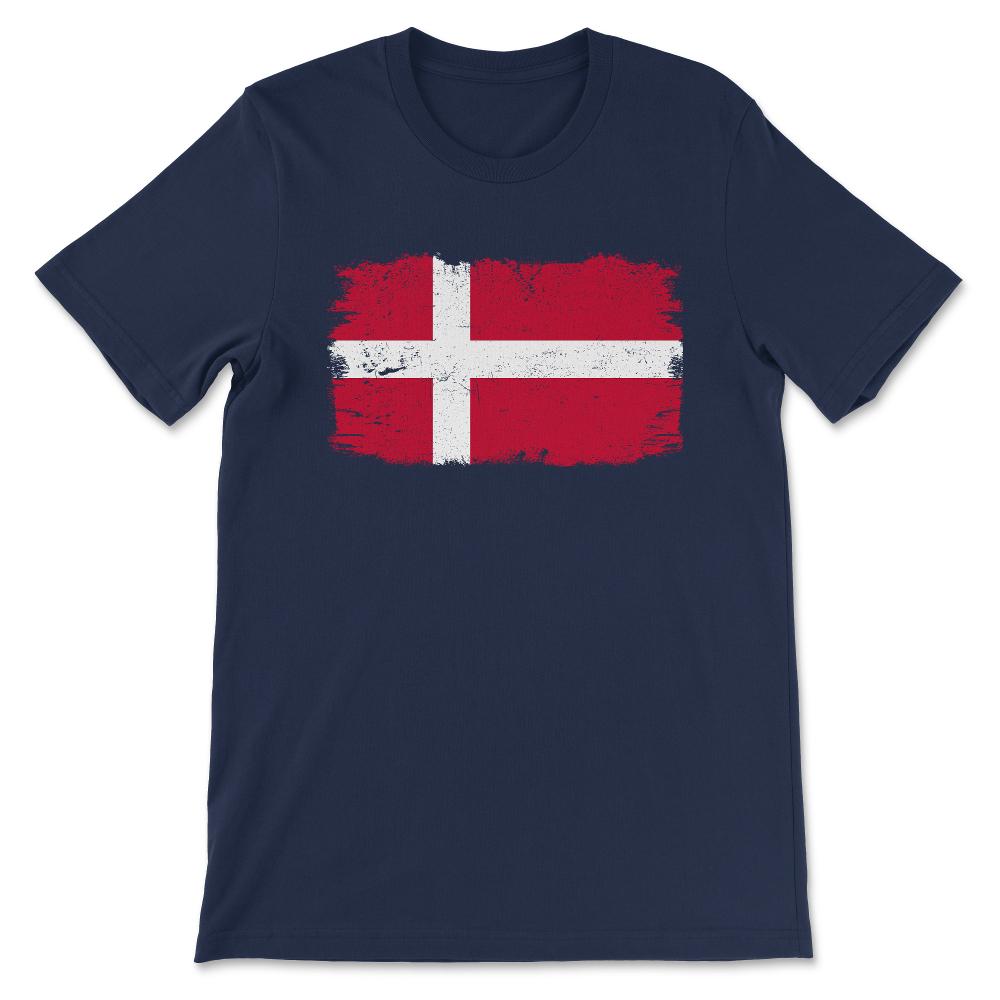 Denmark Country Flag Denmark Country Tourist Denmark Team Gift Tee - - Navy