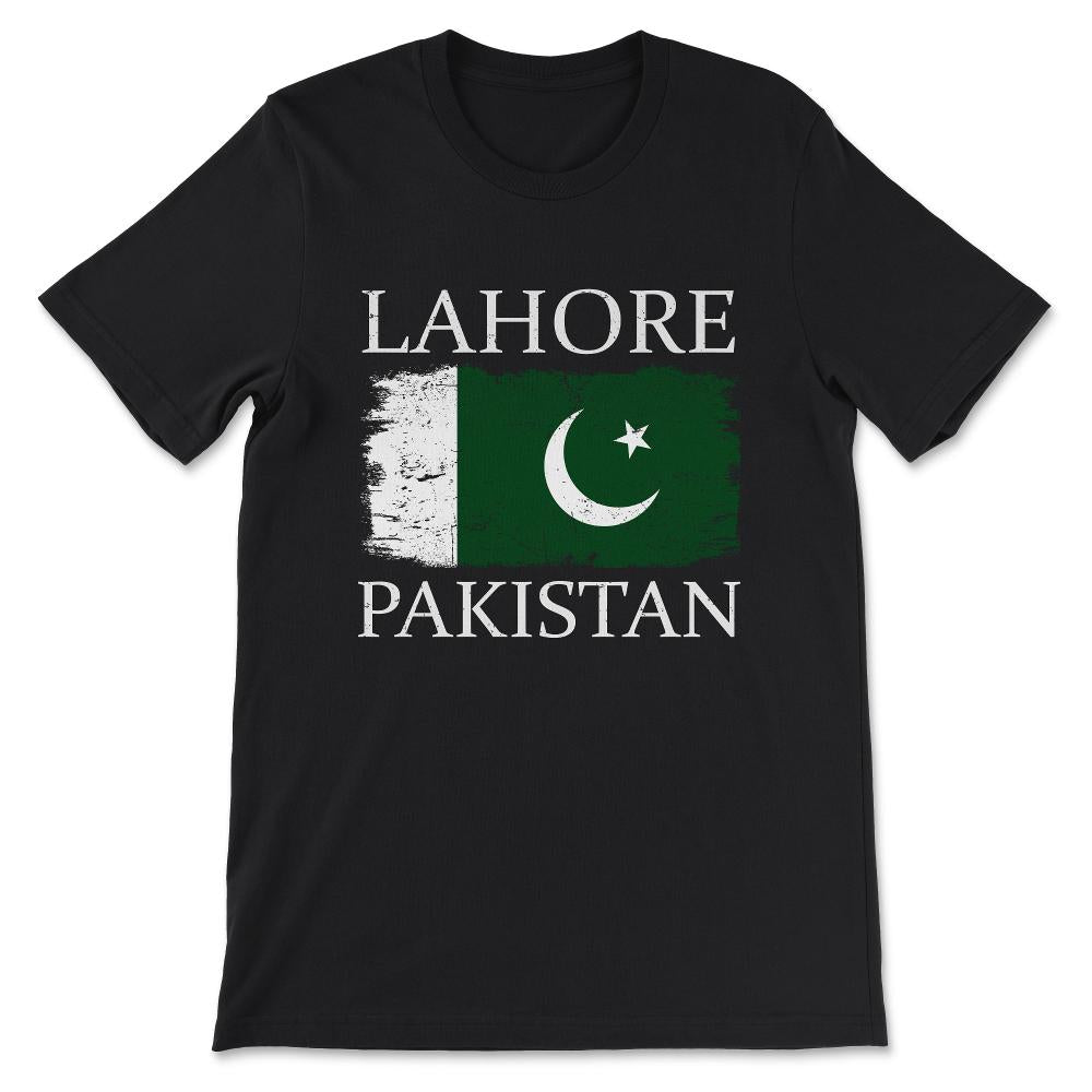 Lahore Pakistan Flag Lahore City Tourist Pakistan Tourist Gift Tee - - Black