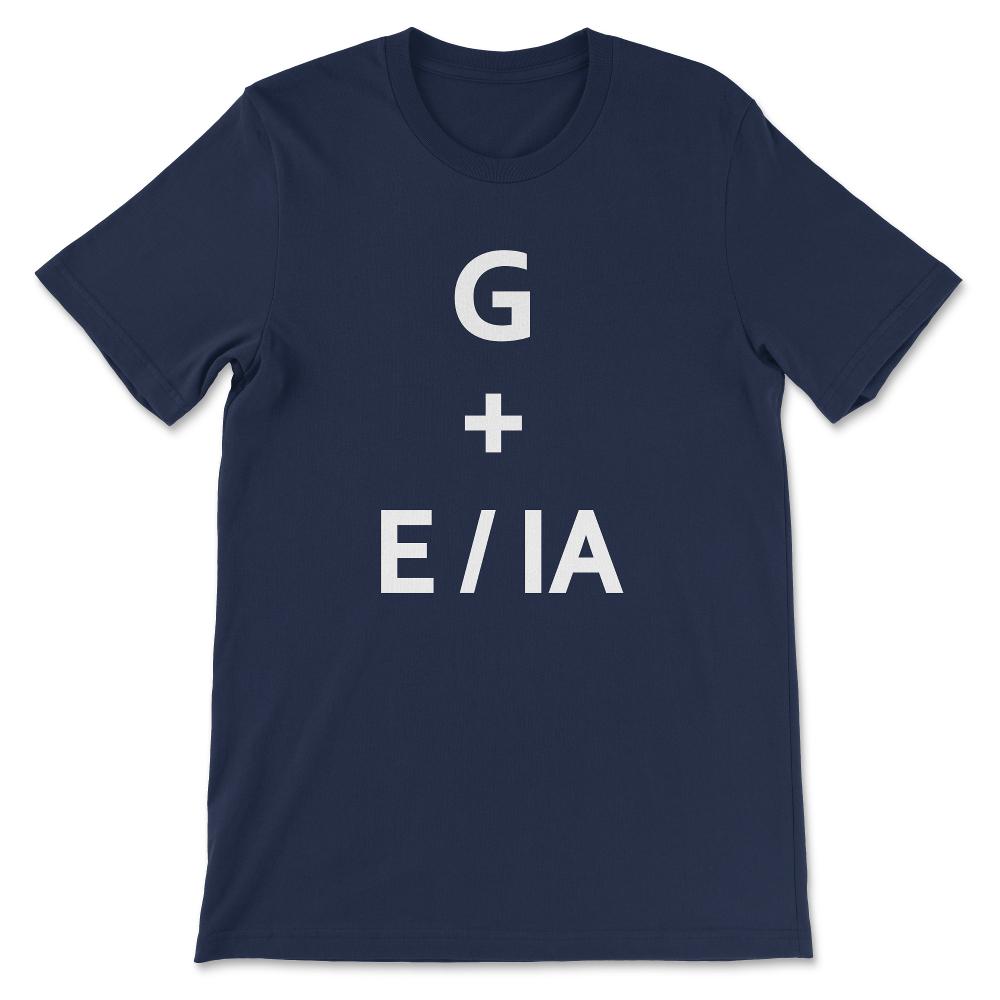 georgia G or e ia (+ is logical or) white Gift Tee - Unisex T-Shirt - Navy
