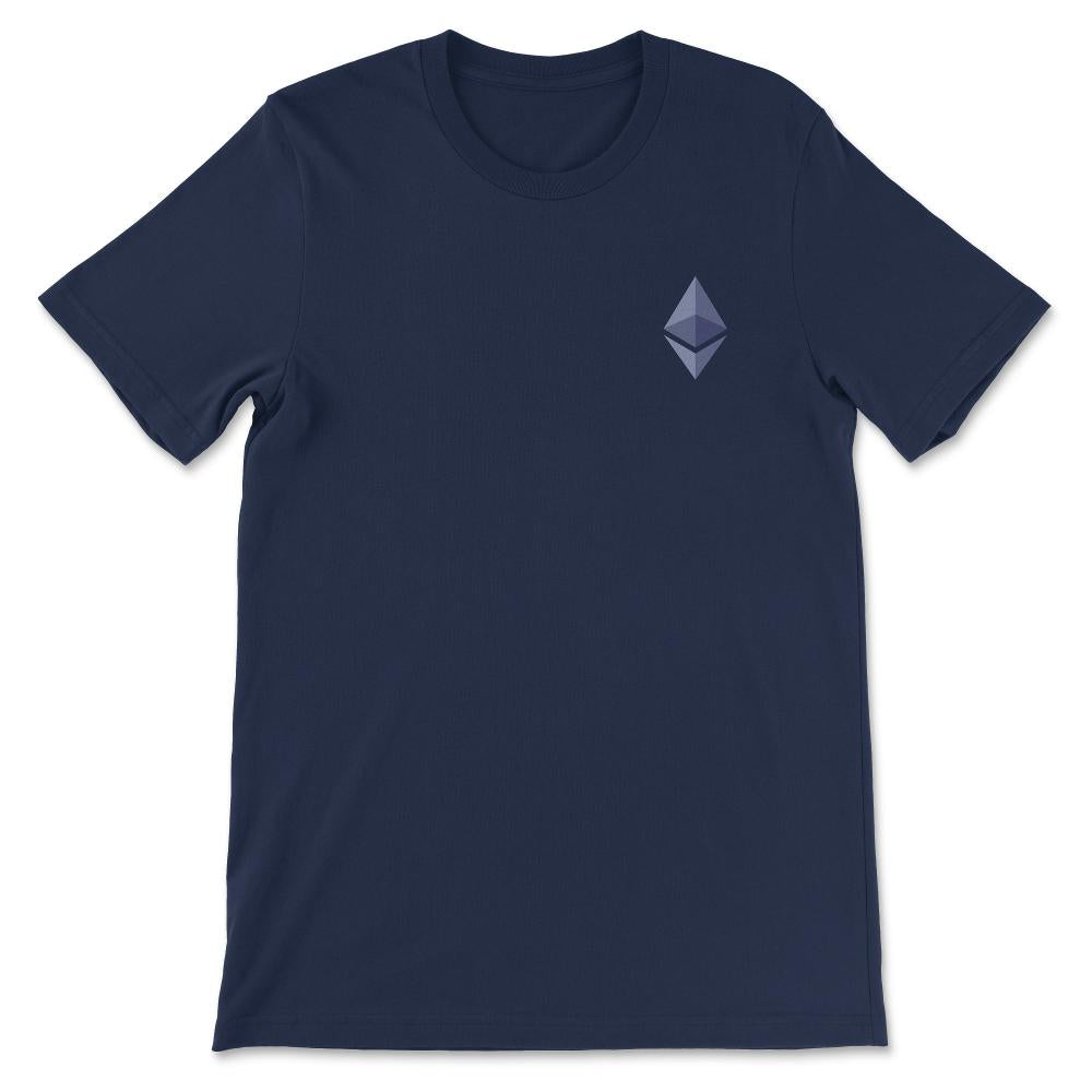 Ethereum Logo ETH Coin Crypto Bitcoin Trader Miner Gift Gift Tee - - Navy