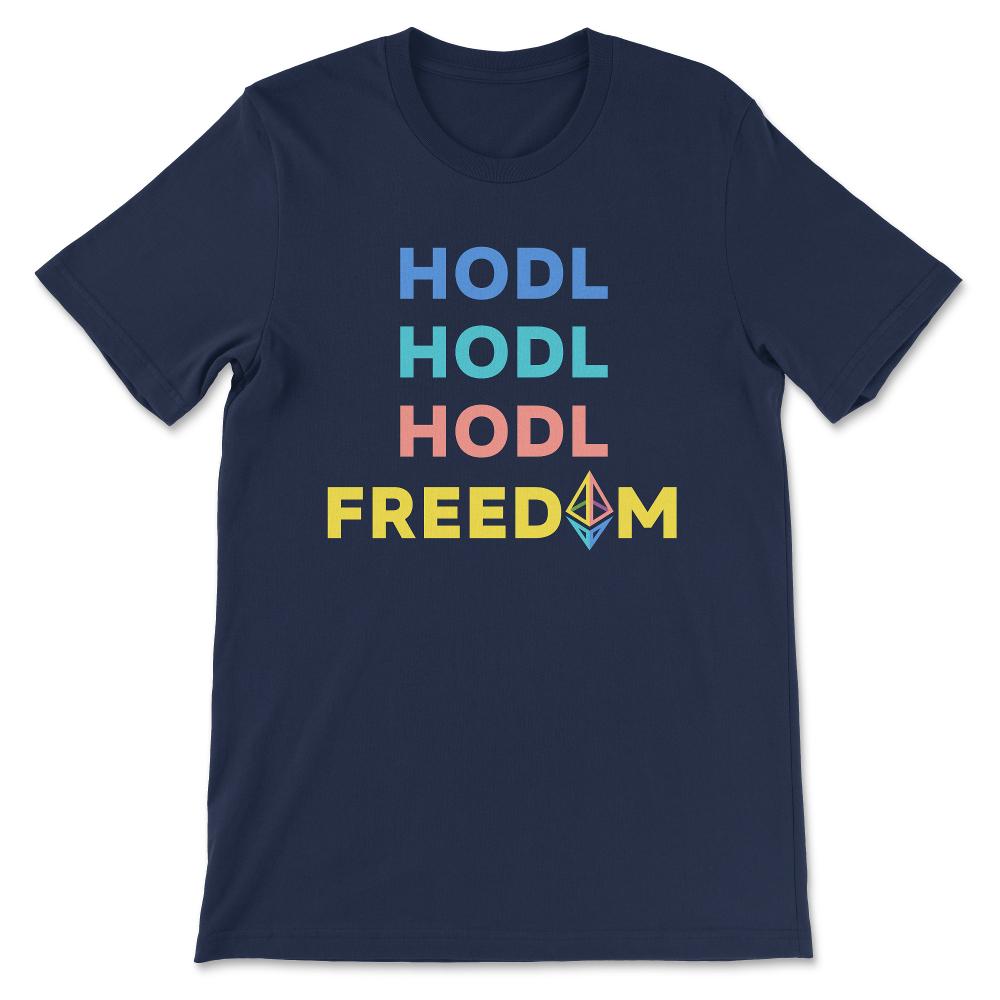 Ethereum Logo ETH Coin Crypto Bitcoin Trader Miner Gift Gift Tee - - Navy