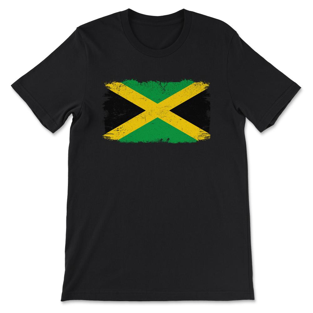 Jamaica Country Flag Jamaica Country Tourist Jamaica Team Gift Tee - - Black