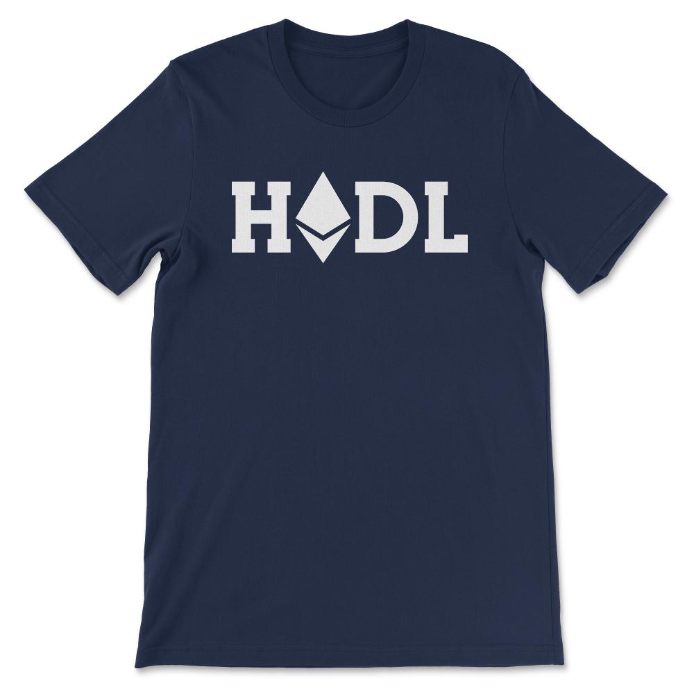 Ethereum Logo ETH Coin Crypto Bitcoin Trader Miner Gift Gift Tee - - Navy