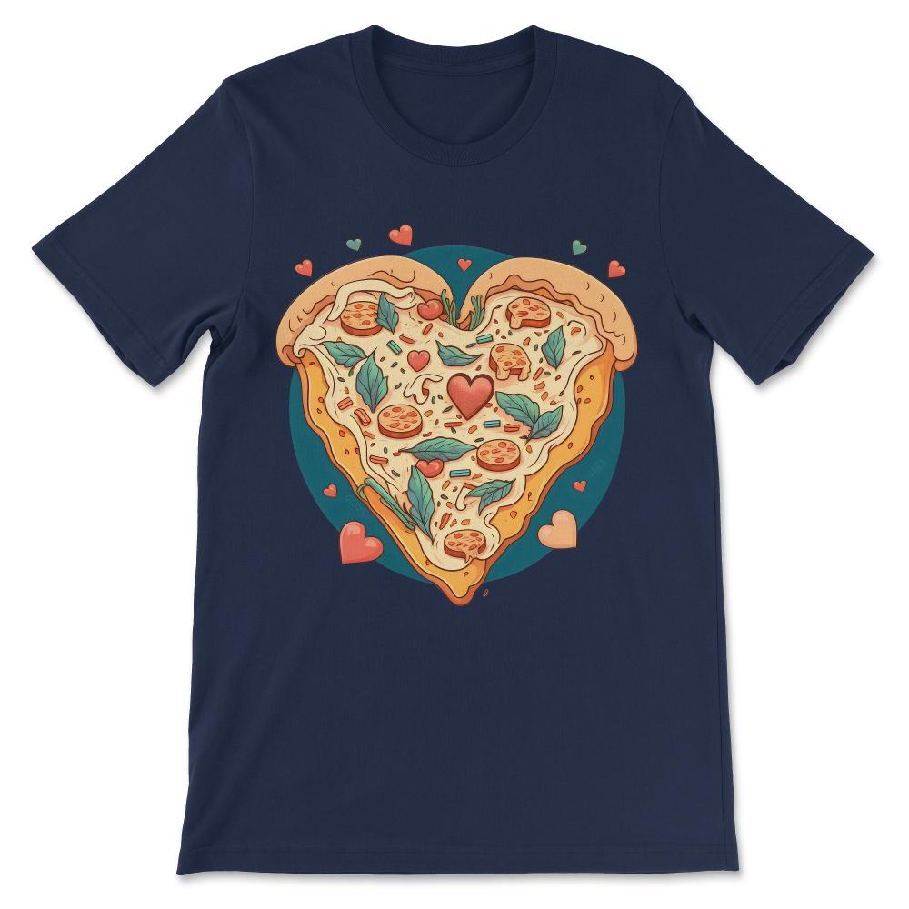 Done - Cheese Pizza Italian Love Heart Food Slice Party Eating Cook - Navy