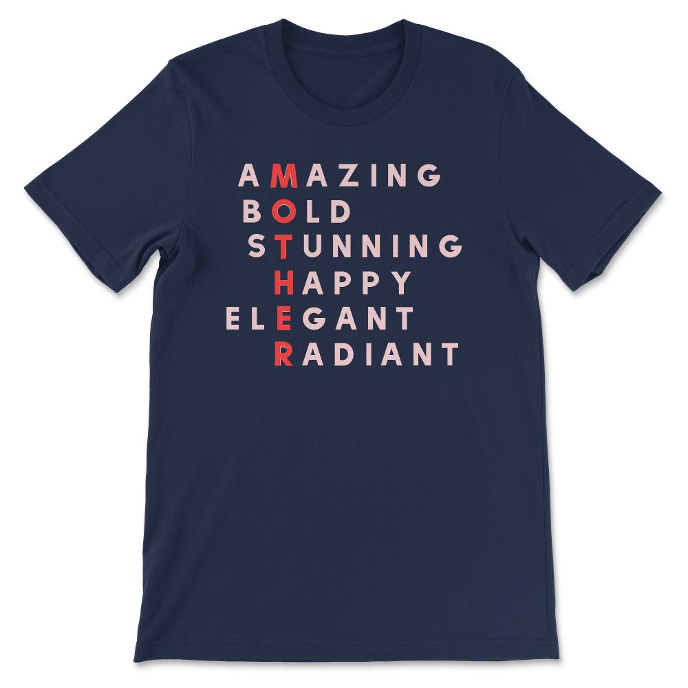Womens Mothers Day Mother definition Mother Words Mom Gift print Gift - Navy