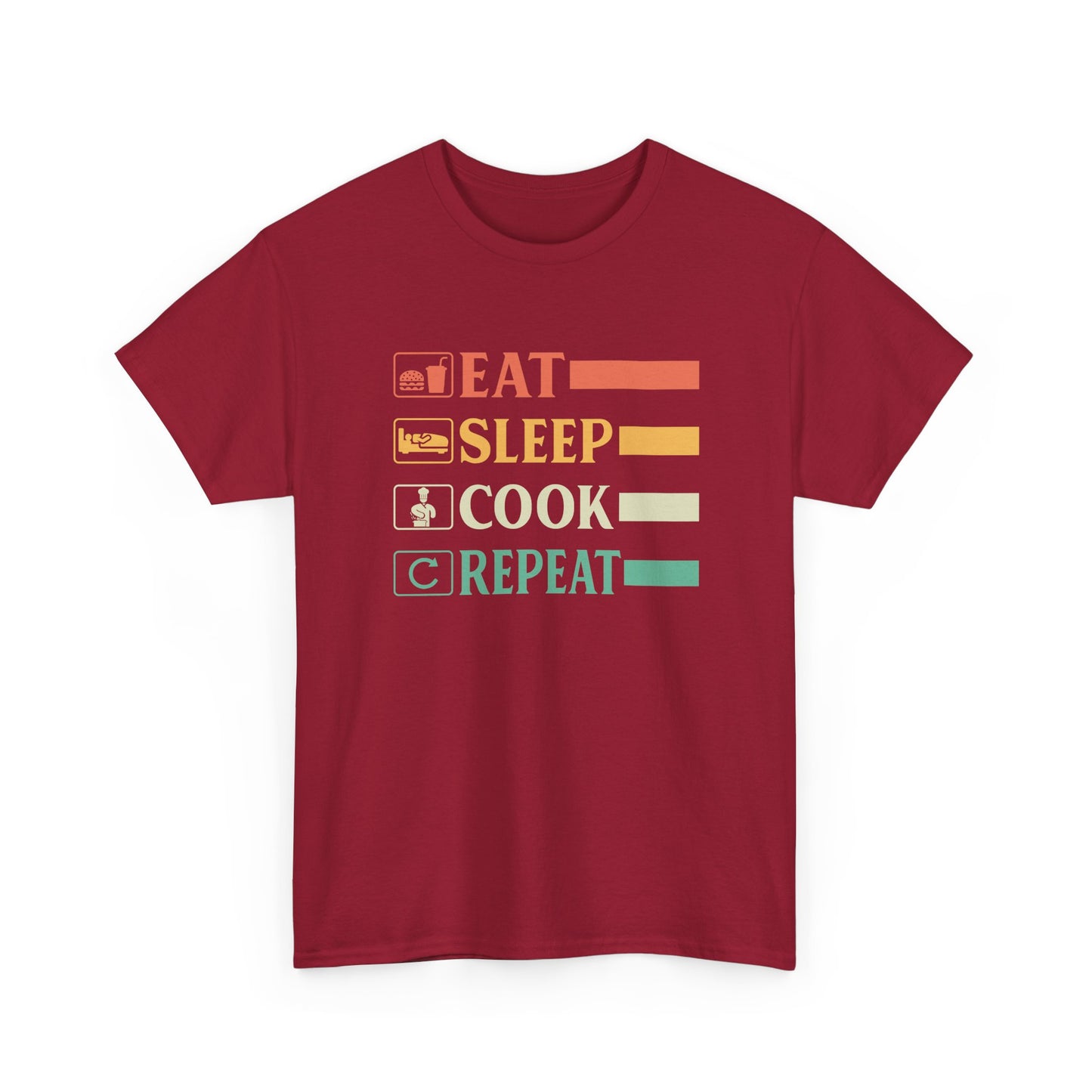 Funny Chef Head Chef Baker Chef Eat Sleep Cook Repeat Gift Unisex T-Shirt