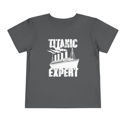 Titanic Expert Toddler Tee, Kids Short Sleeve Shirt, Cute Baby Gift, Nautical Theme Apparel, Fun Ocean Adventure Tee