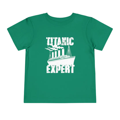 Titanic Expert Toddler Tee, Kids Short Sleeve Shirt, Cute Baby Gift, Nautical Theme Apparel, Fun Ocean Adventure Tee