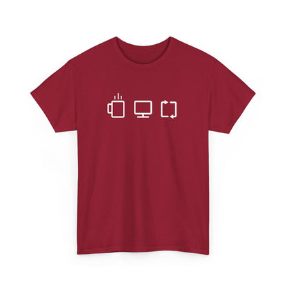 Programmer Software Engineer Coder Coffee Work Repeat Gift Unisex T-Shirt