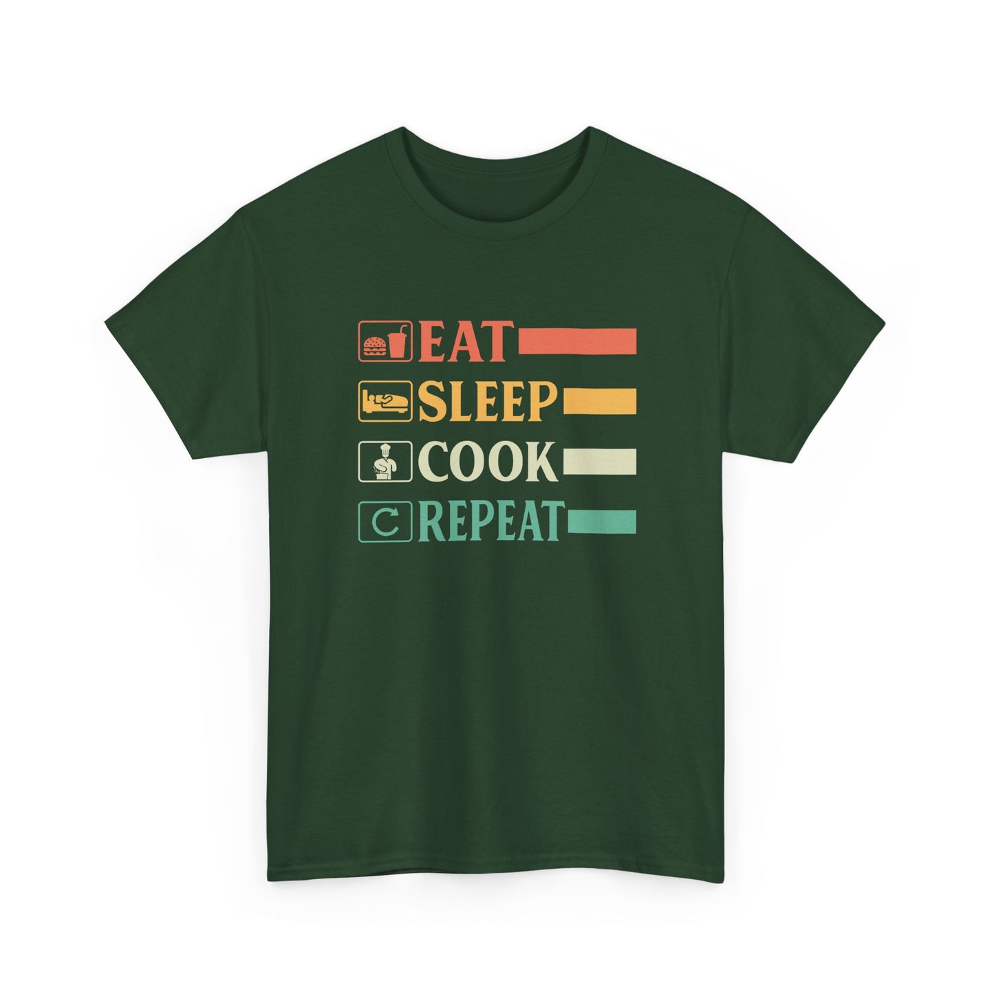 Funny Chef Head Chef Baker Chef Eat Sleep Cook Repeat Gift Unisex T-Shirt