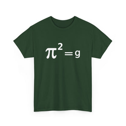 Funny Math Joke Pun - Pi Joke pi squared = g Maths Pun Joke Gift Unisex T-Shirt