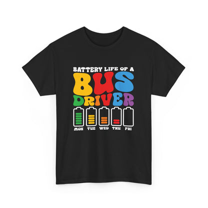 Funny Bus Driver Battery School Bus Driver Bus Public Buses Gift Unisex T-Shirt