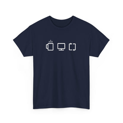 Programmer Software Engineer Coder Coffee Work Repeat Gift Unisex T-Shirt