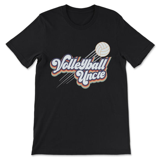 Volleyball Uncle Volleyball Man Volleyball Player Coach Gift Tee - - Black