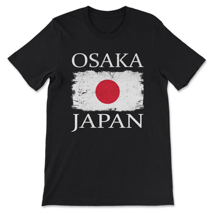 Osaka Japan Flag Japan Tourist Osaka Tourist Japanese Visitor Gift - Black