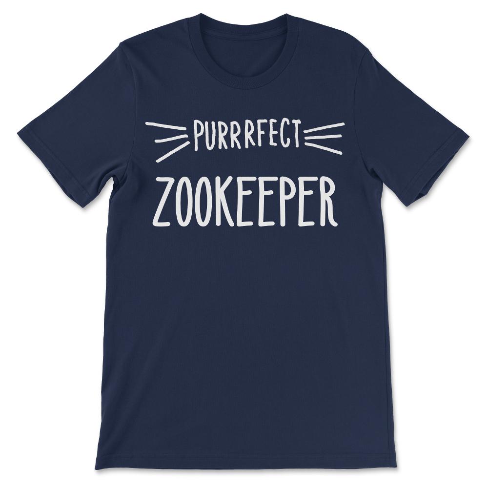 Zookeeper Gift Cute Perfect Zookeeper Cat Lover design Gift Tee - - Navy