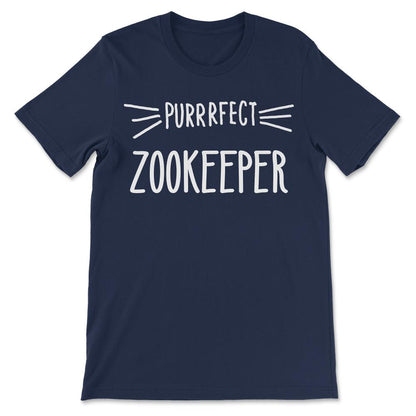 Zookeeper Gift Cute Perfect Zookeeper Cat Lover design Gift Tee - - Navy