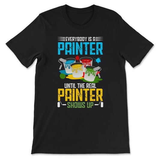 Professional Painter Paint Roller Paint Worker Painting Nerd Gift Tee - Black