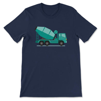 Cement Mixer Truck Driver Toddler Boy Girl Kids Gift Tee - Unisex - Navy