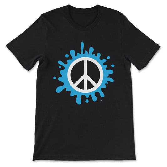 Peace Sign Peace Symbol Global Peace World Peace Day No War Gift Tee - Black