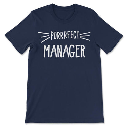 Manager Gift Cute Perfect Manager Cat Lover design Gift Tee - Unisex - Navy