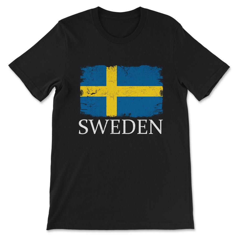 Sweden Country Flag Sweden Tourist Sweden Country Team Gift Tee - - Black