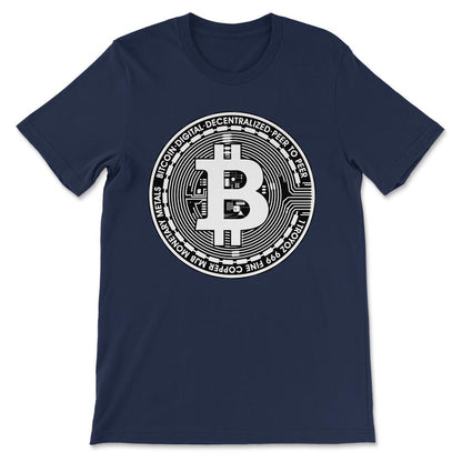 Bitcoin BTC Coin Crypto Trader #bitcoin Future Freedom Gift Gift Tee - Navy