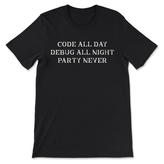 Funny Programming Vintage Design for Programmers Code Debug print - Black