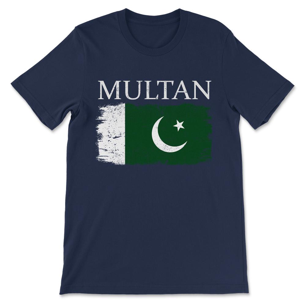 Multan Pakistan Multan City Pakistan Flag Multan Tourist Gift Tee - - Navy