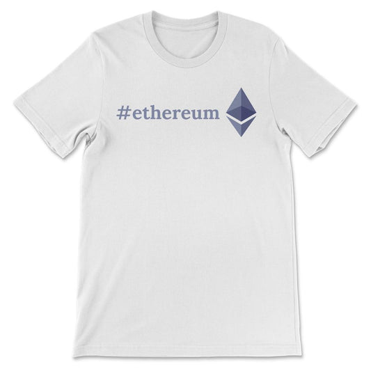 Ethereum Logo ETH Coin Crypto Bitcoin Trader Miner Gift Gift Tee - - White