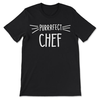 Chef Gift Cute Perfect Chef Cat Lover Cook design Gift Tee - Unisex - Black