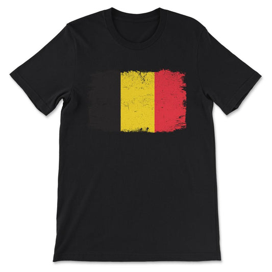 Belgium Country Flag Belgium Tourist Belgium Country Team Gift Tee - - Black