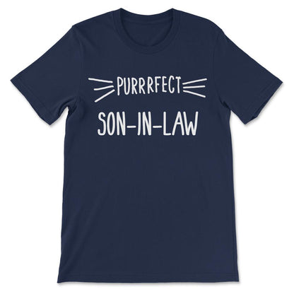 Son-in-Law Gift - Perfect Son in Law - Cat Lover Son-In-Law Gift Tee - Navy