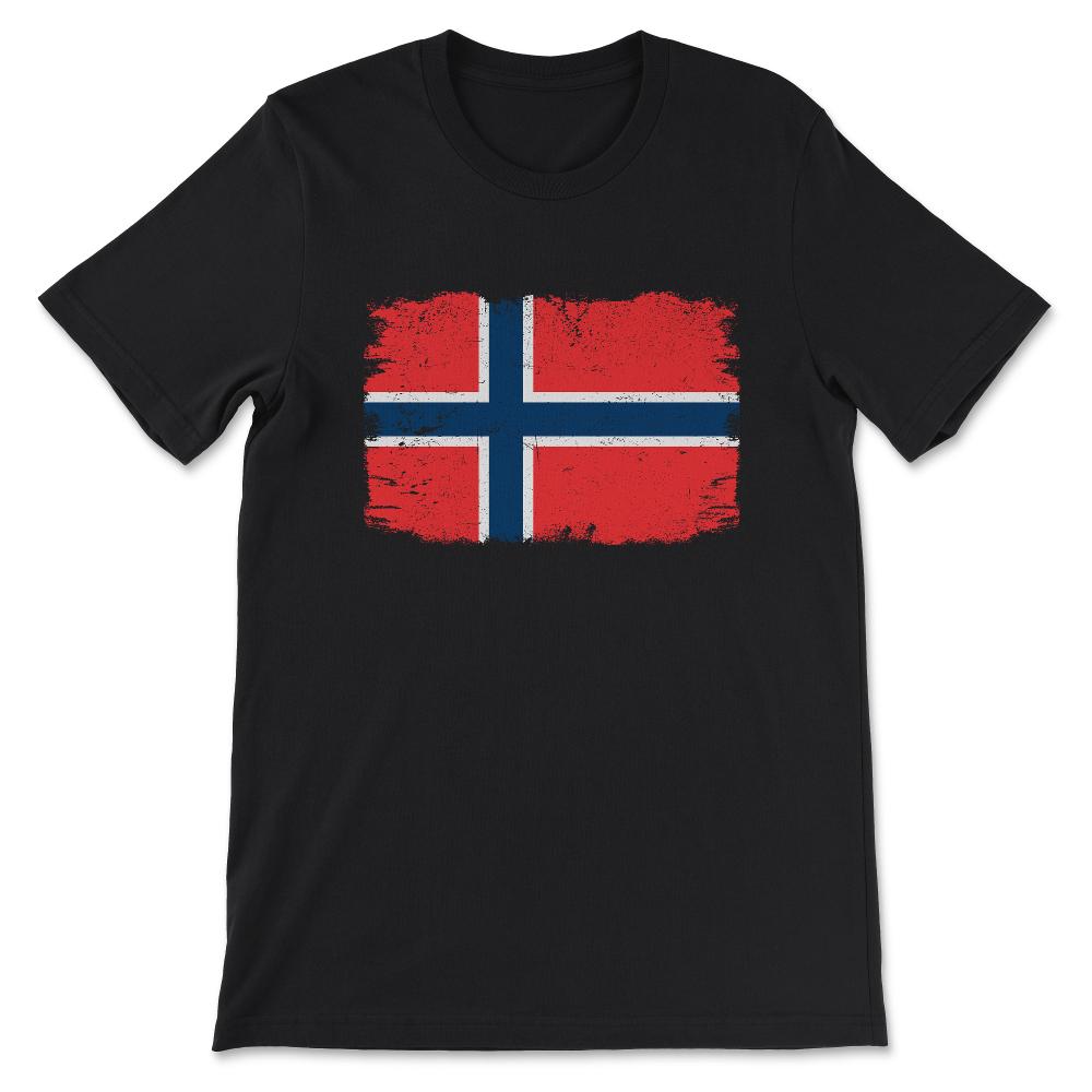 Norway Country Flag Norway Tourist Norway Country Team Gift Tee - - Black