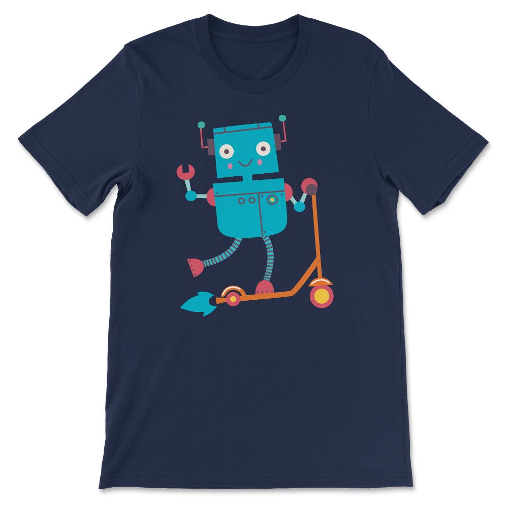 Robot Kids Boys Girls Toddler Cute Robot Future Engineer Gift Tee - - Navy