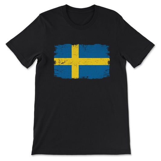 Sweden Country Flag Sweden Tourist Sweden Country Team Gift Tee - - Black