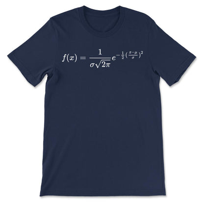 Normal Distribution Equation Mathematician Economics Student Gift Tee - Navy